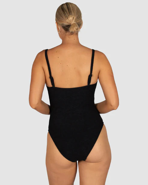 Ibiza D-DD Cup Underwire Bandeau One Piece Swimsuit - Black