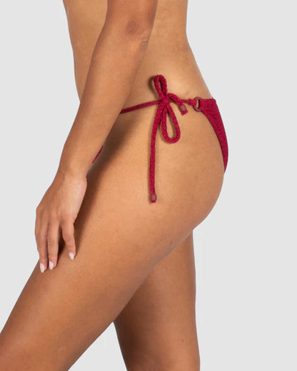 Ibiza Rio Tie side Bikini Bottom - Scarlet