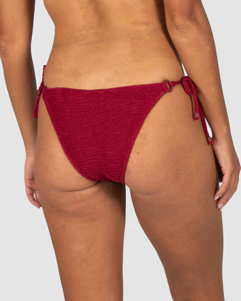 Ibiza Rio Tie side Bikini Bottom - Scarlet