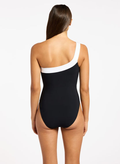 Jets Eternal One Shoulder One Piece- Black
