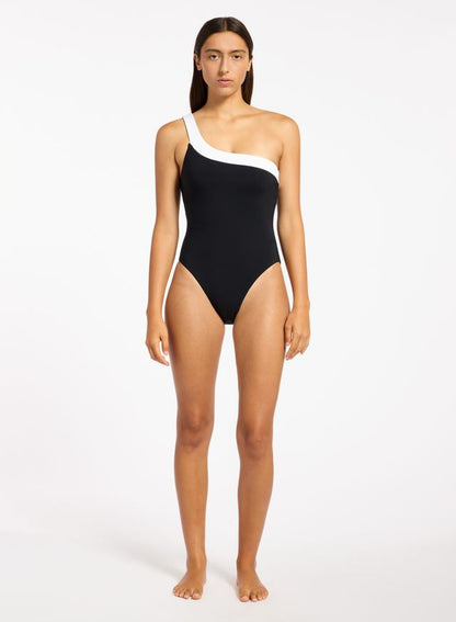 Jets Eternal One Shoulder One Piece- Black