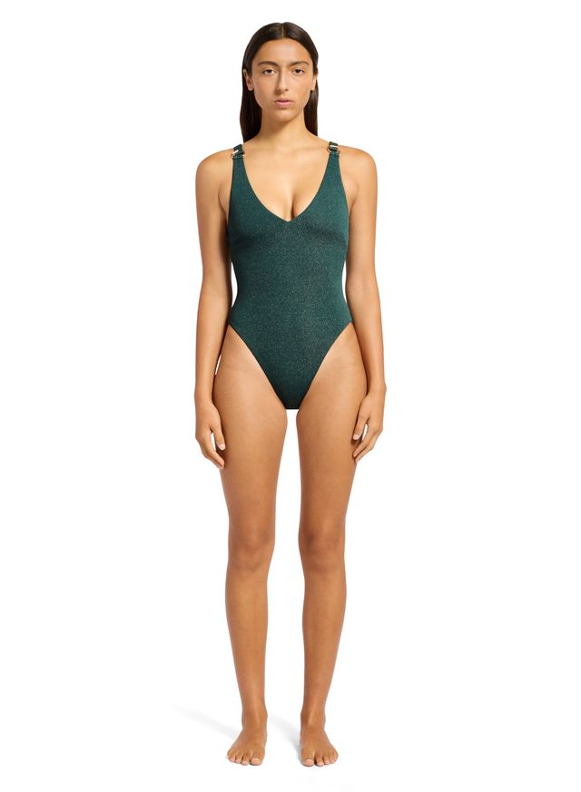 Tirari Nights Plunge One Piece - Deep Palm