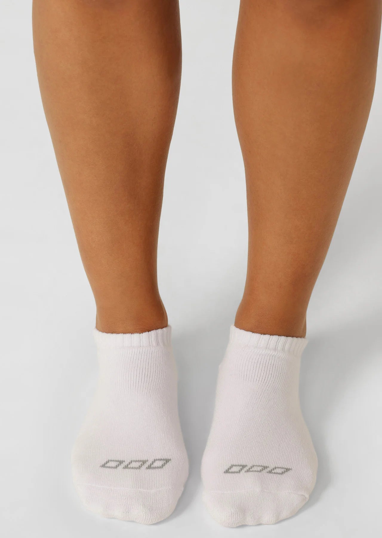 2PK Icon Pilates Grip Socks - Grey Marl/White