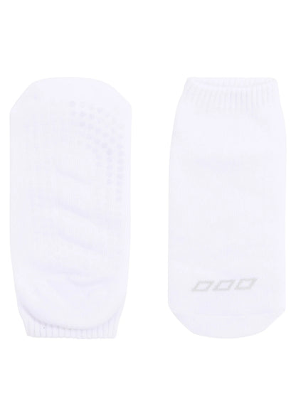 2PK Icon Pilates Grip Socks - Grey Marl/White