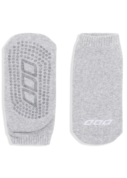 2PK Icon Pilates Grip Socks - Grey Marl/White