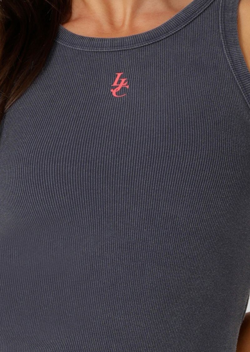Wear Anywhere Wardrobe Essential
Premium Stretch Cotton Blend Rib Fabrication
Higher Neckline for Added Coverage
Vintage Wash Unique to Each Style
LJC Logo Print