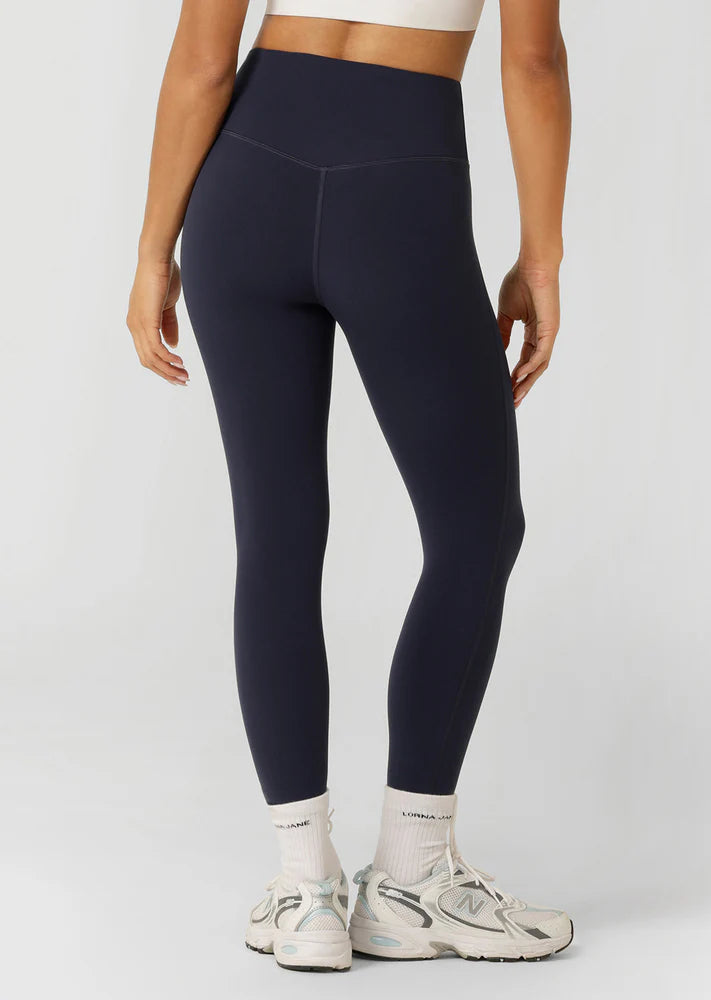 Lotus No Chafe Phone Pocket Ankle Biter Leggings - Dark Platinum Navy