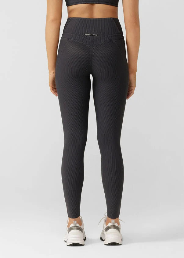 CURVE THICK WAISTBAND RIBBED LEGGINGS BLACK