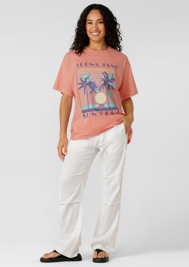 Vacation Washed Boyfriend T-Shirt - Washed Sunkissed Melon