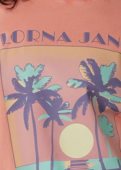 Vacation Washed Boyfriend T-Shirt - Washed Sunkissed Melon