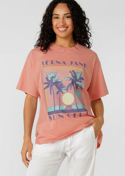 Vacation Washed Boyfriend T-Shirt - Washed Sunkissed Melon
