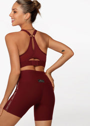 Finish what you started in the All In Excel Sports Bra. This maximum support masterpiece is constructed in our durable LJ Excel fabric, with fully adjustable straps and back clasp to support you in any workout. This style also features overlapping mesh panelling throughout the back to provide ventilation and support, while clearing the shoulder blades for a distraction-free sweat sesh.