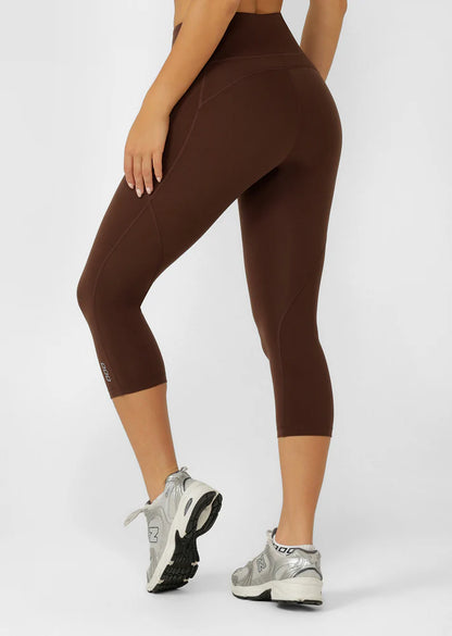 Amy No Chafe Phone Pocket 7/8 Leggings - Espresso