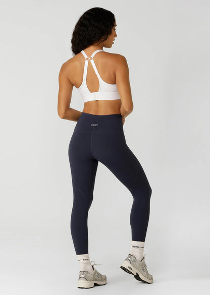 Amy No Ride Phone Pocket Ankle Biter Leggings - Dark Platinum Navy