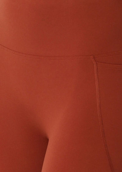 Amy No Ride Phone Pocket Ankle Biter Leggings - Dark Spice