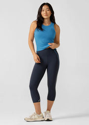 The perfect addition to your active and everyday wardrobe, this wide rib tank features a classic silhouette and flattering fit that is versatile enough to wear in and out of the gym.