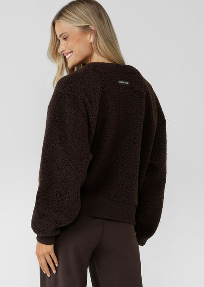 Field Teddy Cardigan - Volcano