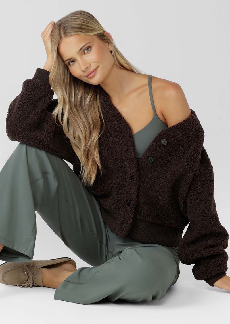 Field Teddy Cardigan - Volcano