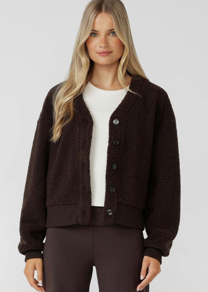 Field Teddy Cardigan - Volcano
