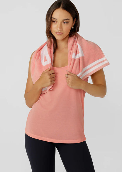 Hit your workout in style and stay dry with our Sweat Towel. You will love the practical size of this sweat towel and it will soon become your reliable gym buddy for those high intensity workouts!