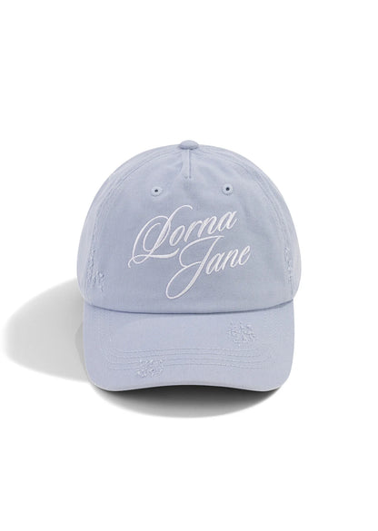 Legacy Script Distressed Cap - Washed Beach House Blue