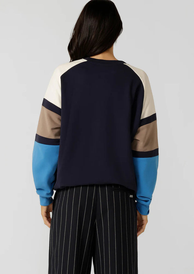 Layer up in this effortlessly cool sweatshirt. Made from our super soft and breathable cotton terry, it's the perfect transitional style you can wear throughout and after winter. Complete with our iconic colour blocking and statement logo embroidery, this is your must-have athleisure styling piece
