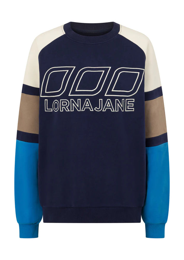 Layer up in this effortlessly cool sweatshirt. Made from our super soft and breathable cotton terry, it's the perfect transitional style you can wear throughout and after winter. Complete with our iconic colour blocking and statement logo embroidery, this is your must-have athleisure styling piece