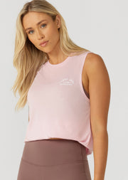 Lotus Muscle Tank - Sweet Pink