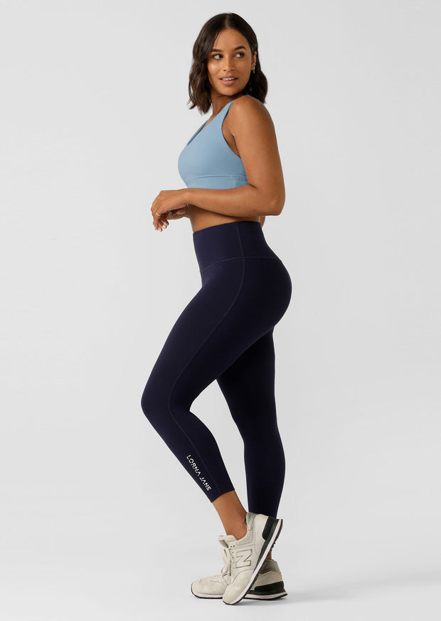 The Lotus Legging is designed for the 'IT' girl on the go. Simple, versatile and oh-so fashionable, this legging is buttery soft and thoughtfully designed for lounging, yoga, beach walks or coffee dates. They are constructed with a hidden pocket in the waistband and no internal leg seam for ultimate no chafe comfort. Pair with the Lotus Sports Bra for a matching set look.