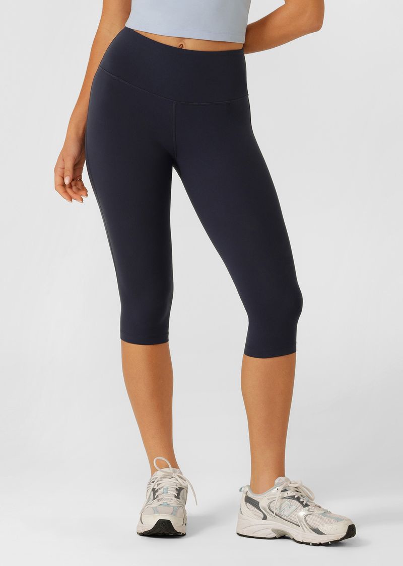 Lotus No Chafe Phone Pocket 3/4 Leggings - Platinum Navy