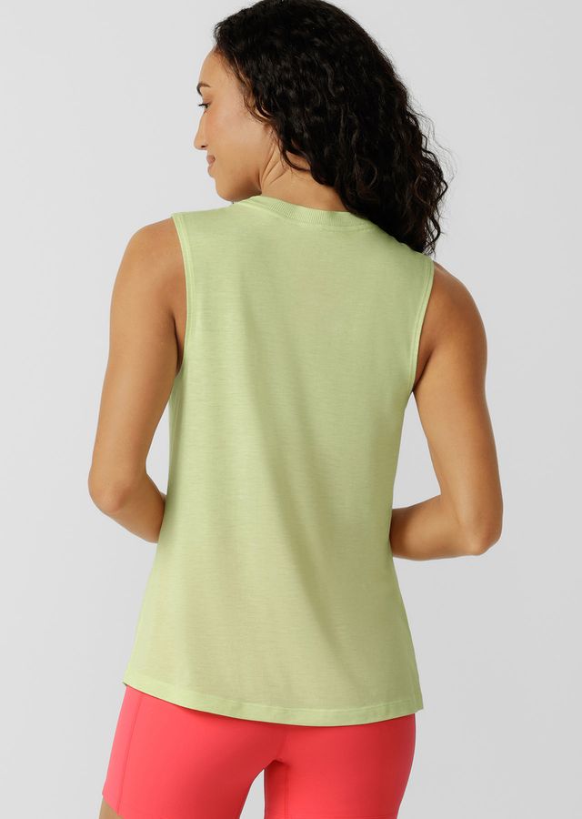 Lotus Muscle Tank - Lime Cordial Marl