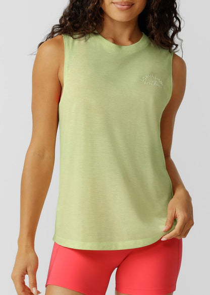 Lotus Muscle Tank - Lime Cordial Marl