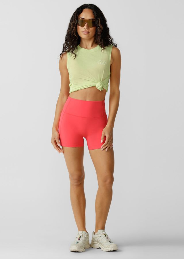 Lotus Muscle Tank - Lime Cordial Marl