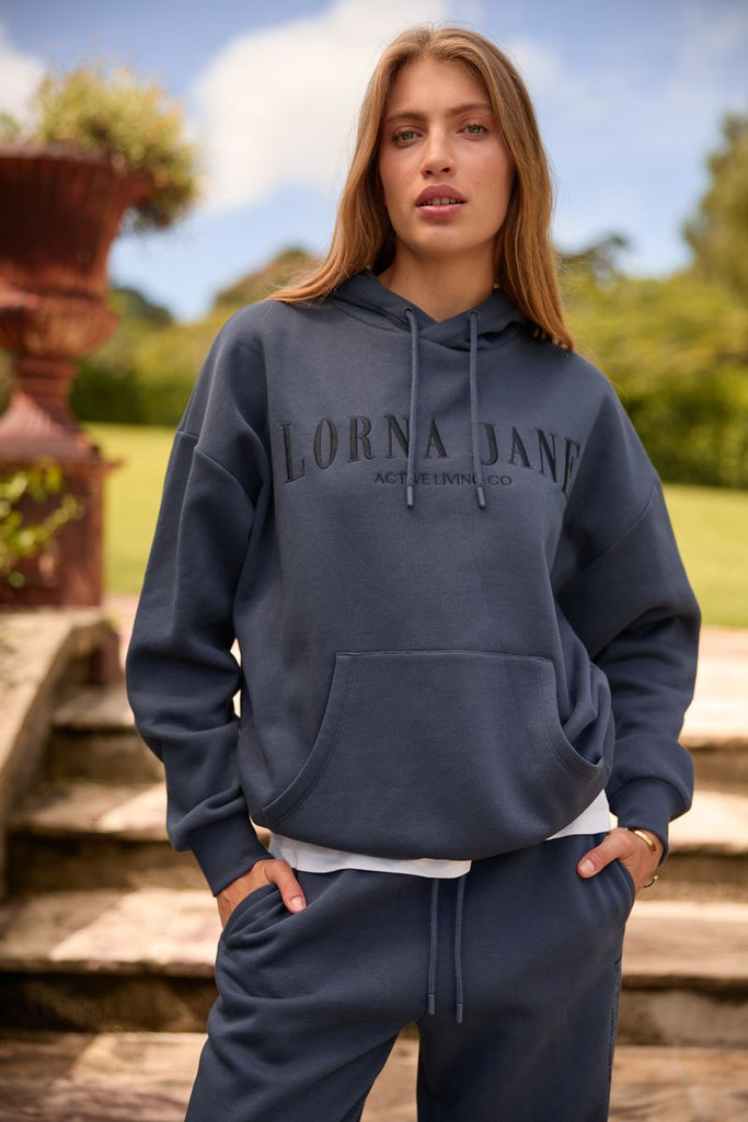 Lounge Fleece Hoodie Ash Blue Fit Folly