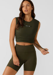 Pull Up Active Tank - Luxury Green