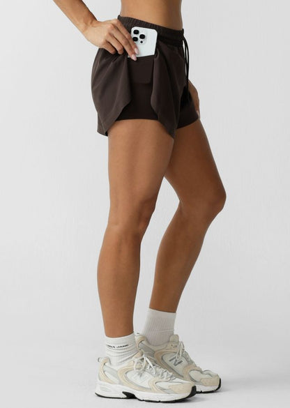 Run Around 2-In-1 Shorts - Volcano
