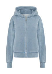 Level up your athleisure look with this vintage-inspired washed zip through hoodie. Made from our transseasonal cotton blend terry fabric, with a cosy hood, this style is designed to keep you warm without compromising on style. Complete with hand pockets to stash your essentials and a one-of-a-kind garment wash, which is unique to every piece and gives just the right amount of vintage appeal. Style back with the Movement Washed Pants for the ultimate retro athleisure look.
