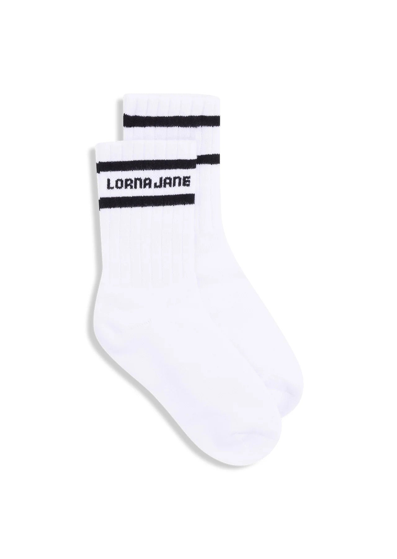 Sporty Crew Socks - White & Black