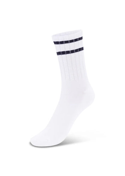 Sporty Crew Socks - White & Black