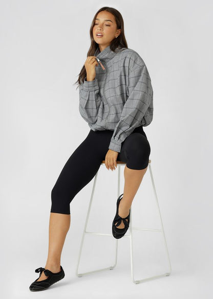 Neat Fit Bomber Inspired Silhouette with High Athletic Neckline and Zip Front Closure
Soft Touch Cotton Blend Fabrication in a classic Grey Mini Check Design
Side Pockets to Stash your Essentials
Adjustable Sleeve Cuffs with Press Stud Closure to Trap in Warmth
Premium Faux Leather Logo Patch and Iconic Zip Puller