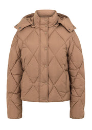 Keep out the chill with the Winter Warmth Puffer Jacket. This warm winter staple has a recycled polyester outer, with plant-based Sorona® filling (which is warmer than standard polyester fill). It features a new diamond quilted design, a placket zip through opening to keep even more warmth in, secure zip pockets lined with fleece to keep your hands warm, and hidden toggles to cinch your hem and trap in the warmth. This is the perfect zip-and-go addition to your active and leisure outfits