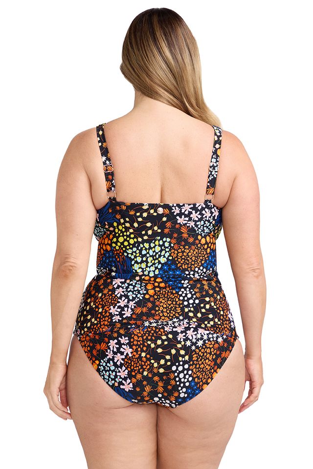 Milleflore Raphael E / F Cup Underwire Tankini Top - Black