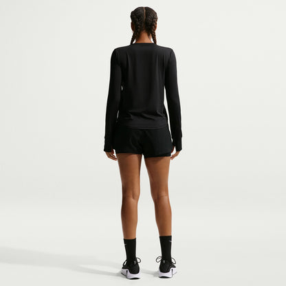 A crew neckline adds a classic, timeless vibe to the top. The curved hem and elegant seam lines throughout the design keep the look sleek, so you can wear it as the first layer—or the only layer.