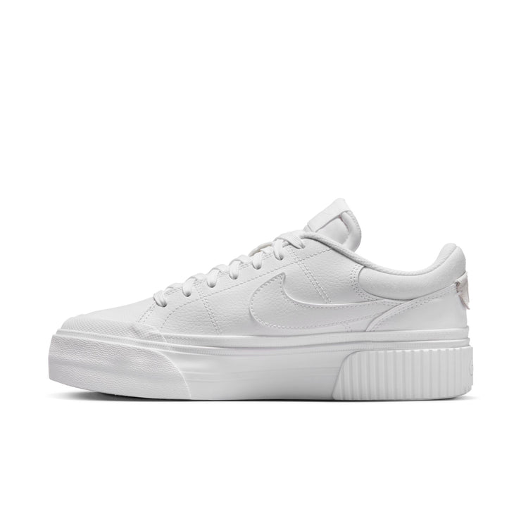 Elevate your style with the Nike Court Legacy Lift. Its platform midsole delivers a bold statement on top of the classic, easy-to-wear design. And don't worry, we've kept the fit you love.  Subtly layered upper keeps it classic and easy to wear. Rubber outsole delivers traction and durability. Padded heel and plush tongue feel soft.