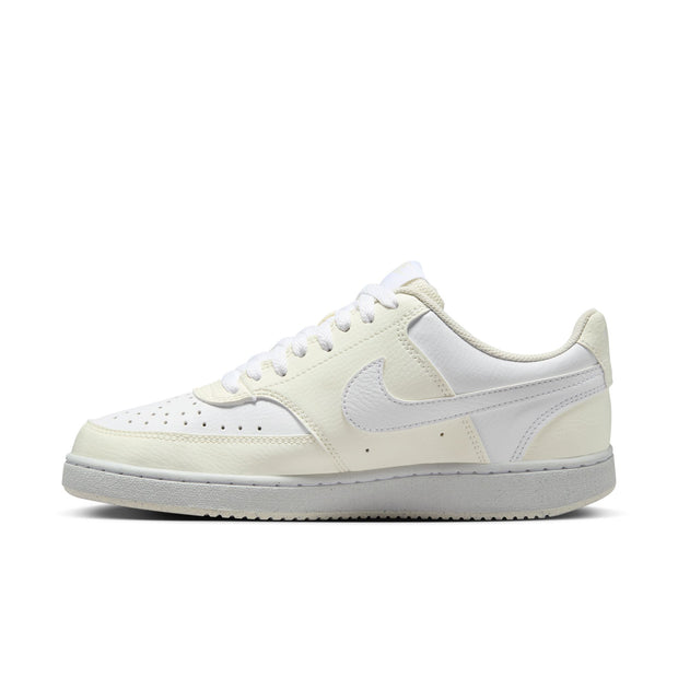 In love with the classic look of '80s basketball but have a thing for the fast-paced culture of today's game? Meet the Nike Court Vision Low Next Nature. Made from at least 20% recycled materials by weight, its crisp upper and stitched overlays are inspired by the days of hook-shots and tube socks. The padded collar and rubber outsole bring comfort and traction for your world.