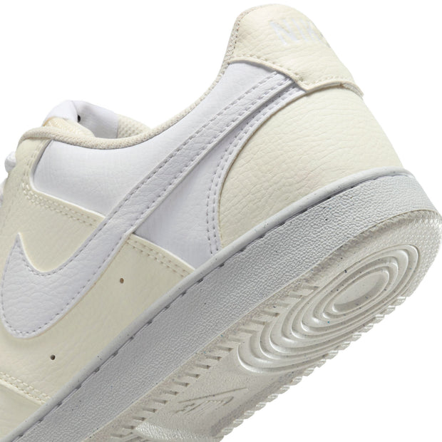 In love with the classic look of '80s basketball but have a thing for the fast-paced culture of today's game? Meet the Nike Court Vision Low Next Nature. Made from at least 20% recycled materials by weight, its crisp upper and stitched overlays are inspired by the days of hook-shots and tube socks. The padded collar and rubber outsole bring comfort and traction for your world.
