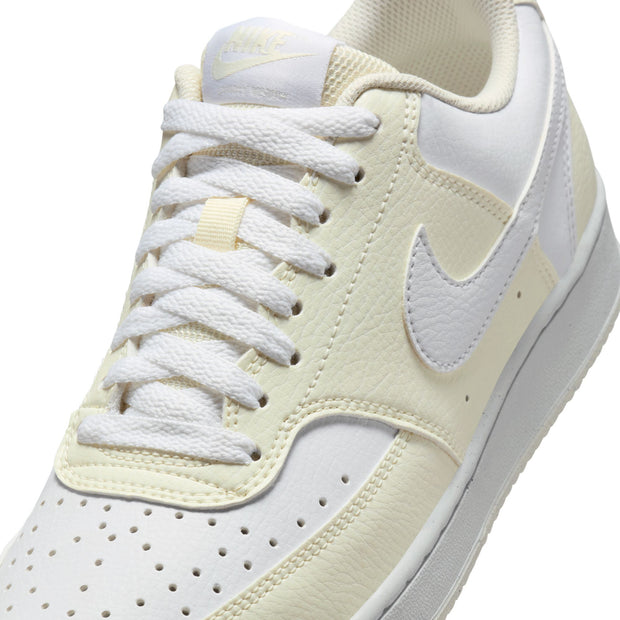In love with the classic look of '80s basketball but have a thing for the fast-paced culture of today's game? Meet the Nike Court Vision Low Next Nature. Made from at least 20% recycled materials by weight, its crisp upper and stitched overlays are inspired by the days of hook-shots and tube socks. The padded collar and rubber outsole bring comfort and traction for your world.