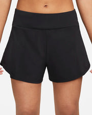 Find your bliss in these lightweight, moisture-wicking shorts. The wide, stretchy waistband offers support while sleek, featherlight fabric–with plenty of stretch–flows with you, so you can move without boundaries. Snug inner shorts provide added coverage and help prevent chaffing, so you can feel confident to go all out no matter where your workout takes you