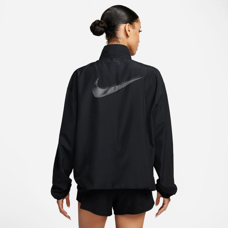 Nike Dri-FIT technology moves sweat away from your skin for quicker evaporation, helping you stay dry and comfortable. Drop-tail hem gives you added coverage on back. Zippered pocket on back allows you to secure your small items.