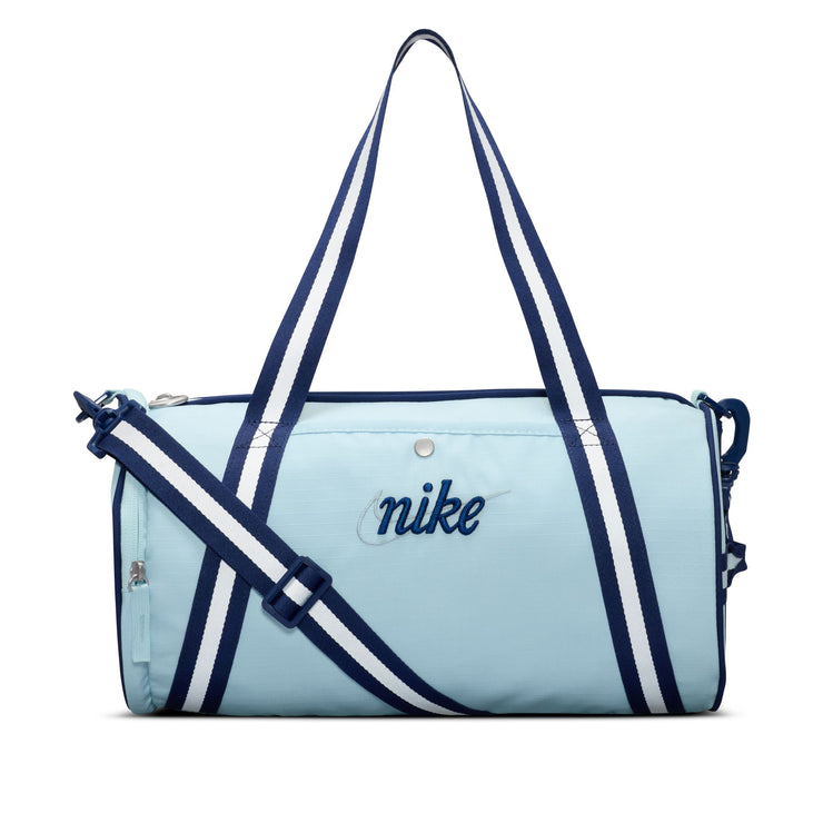 Throw it back in style at the gym or hanging out with friends with this retro-themed duffel bag. It features a large compartment for storing your daily stuff as well as a smaller front pocket for all your easy-to-grab necessities. This bag also has optional grab-and-go handles, or you can use the adjustable clip-on shoulder strap.